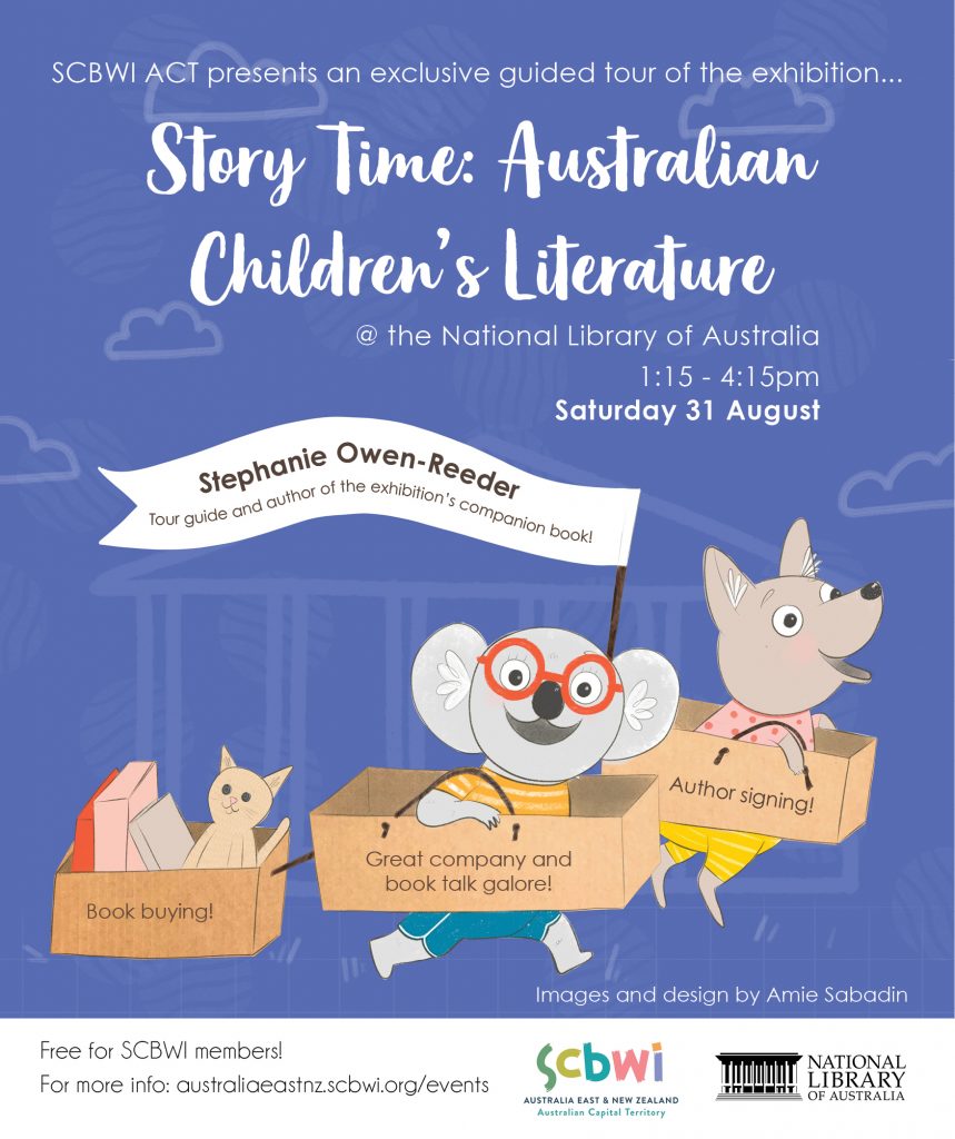 SCBWI ACT promotional event poster by Amie Sabadin